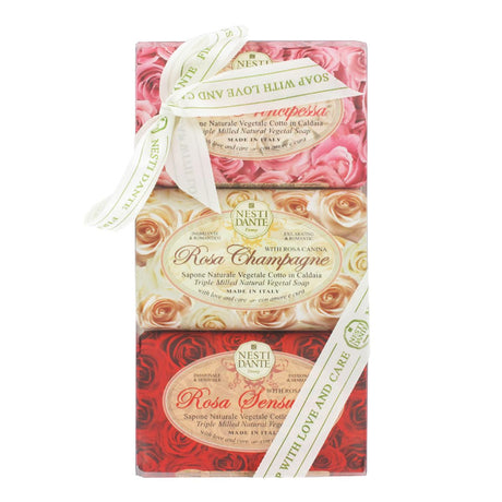 Nesti dante set regalo jabón rosa 3x150gr.