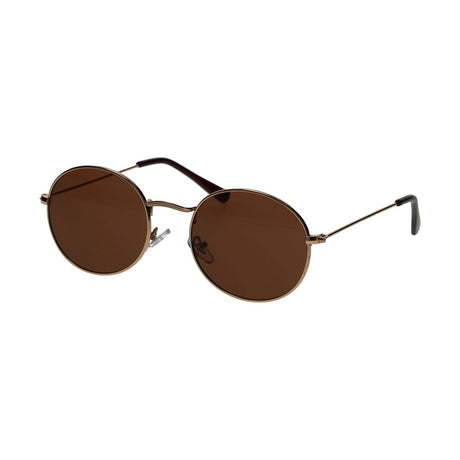 Gafas de sol Spectrum planas ovaladas dorado metal marrón unisex