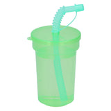 Copa de plástico para beber con paja 387 ml, 6st.