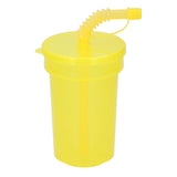 Copa de plástico para beber con paja 387 ml, 6st.