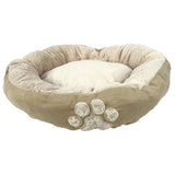 Abrazados Cesta de perros Latte Oval Brown