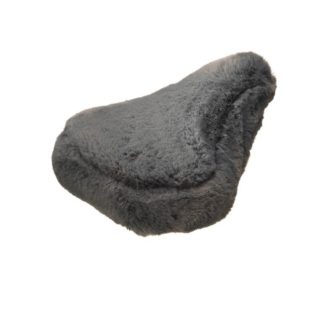 Cubierta de silla de oveja gris